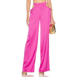 Camila Coelho 'Vicky' Pink Satin Pant Size S